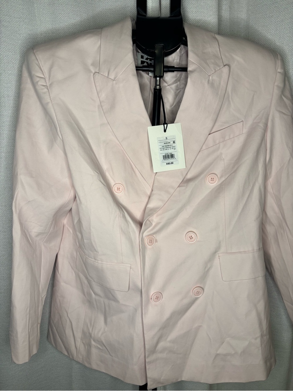 Target Pale Pink Double-Breasted Womens Blazer